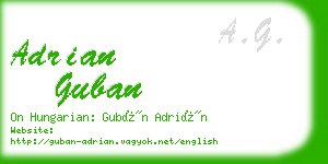 adrian guban business card